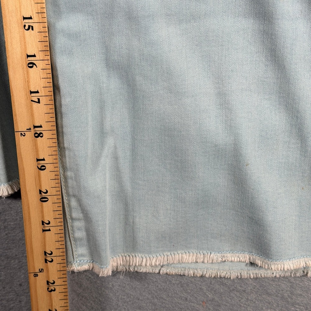 NYDJ Womens Size 12 Wide Leg Crop Capri Jeans Valhalla Frayed Hem Stretch New - Picture 6 of 16